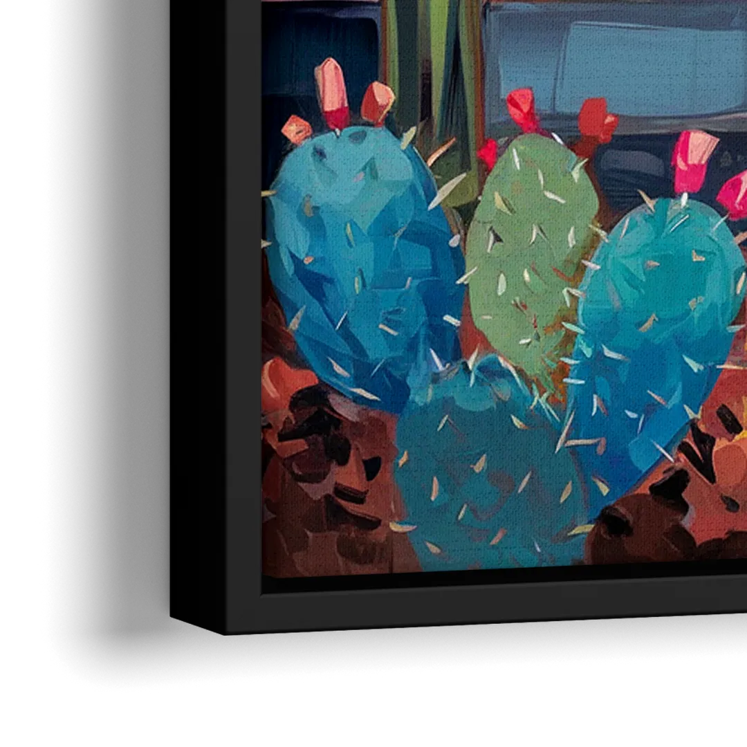 Scottsdale Downtown Vibes - Close-Up Black Frame Canvas
