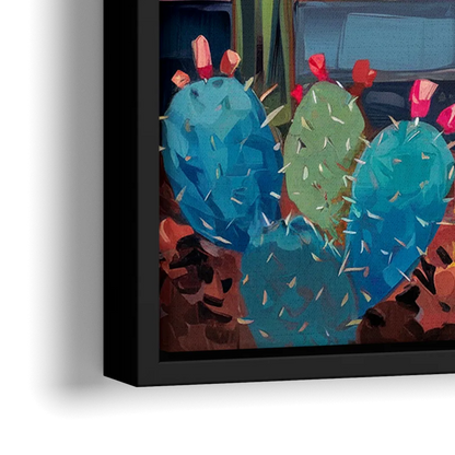 Scottsdale Downtown Vibes - Close-Up Black Frame Canvas