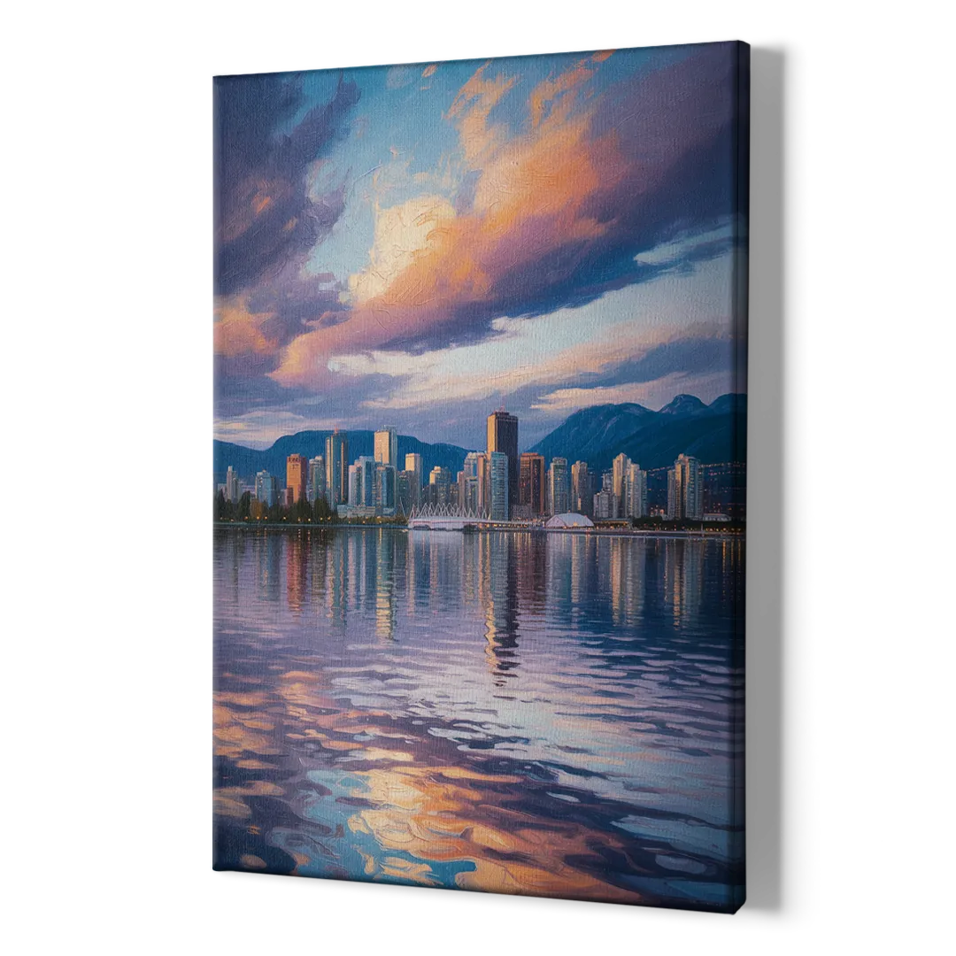Vancouver Cityscape - Canvas Print Art Sides