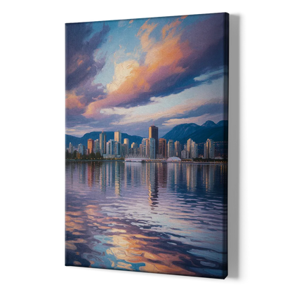 Vancouver Cityscape - Canvas Print Art Sides