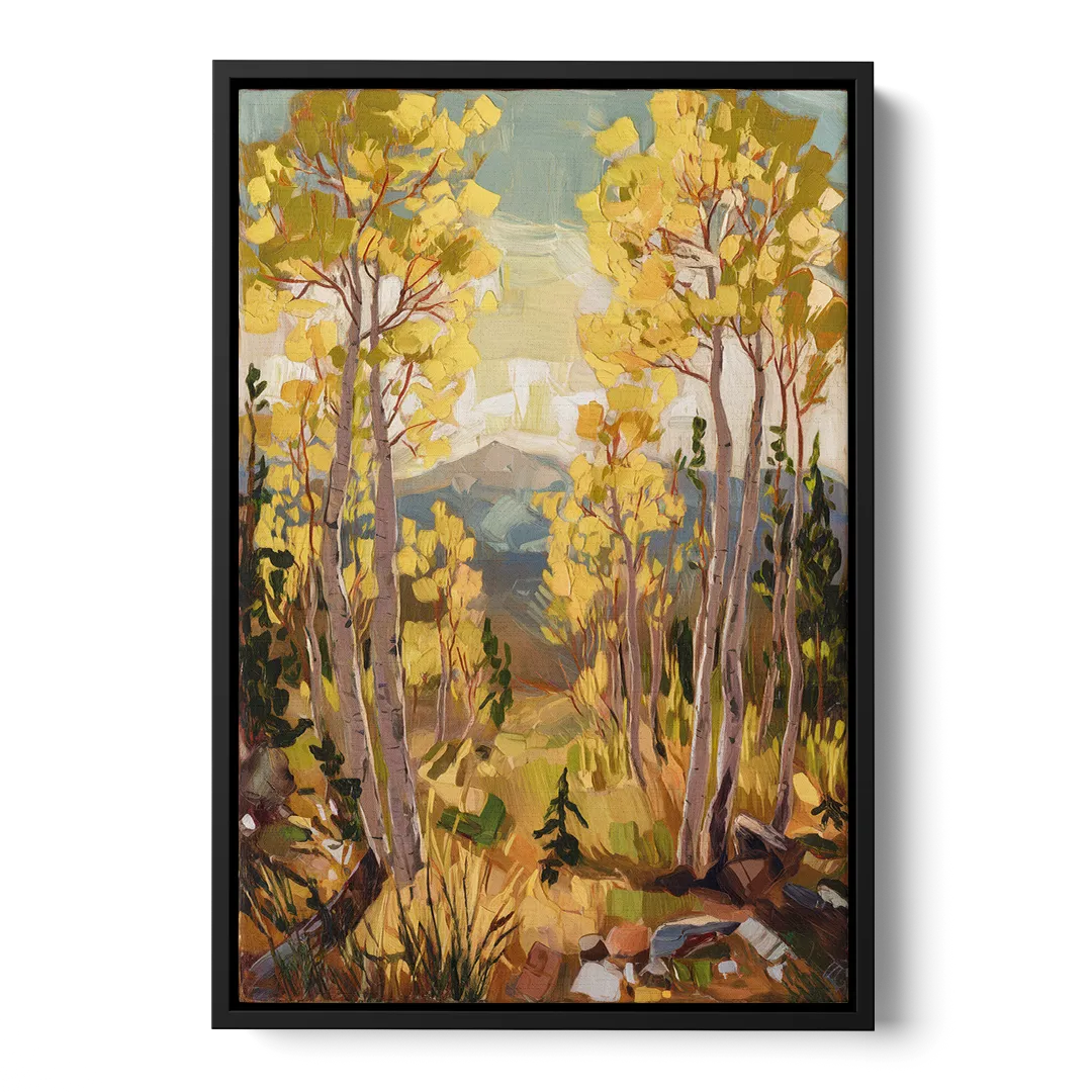 Breckenridge Aspen Forest - Black Frame Canvas