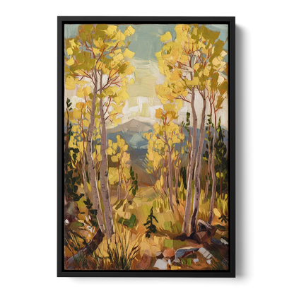 Breckenridge Aspen Forest - Black Frame Canvas