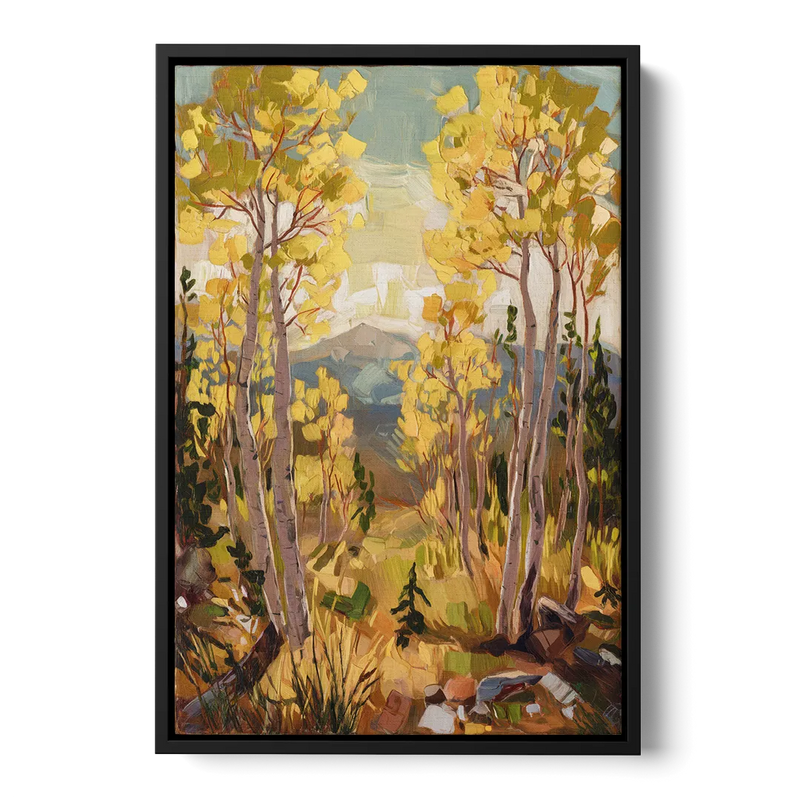 Breckenridge Aspen Forest - Black Frame Canvas