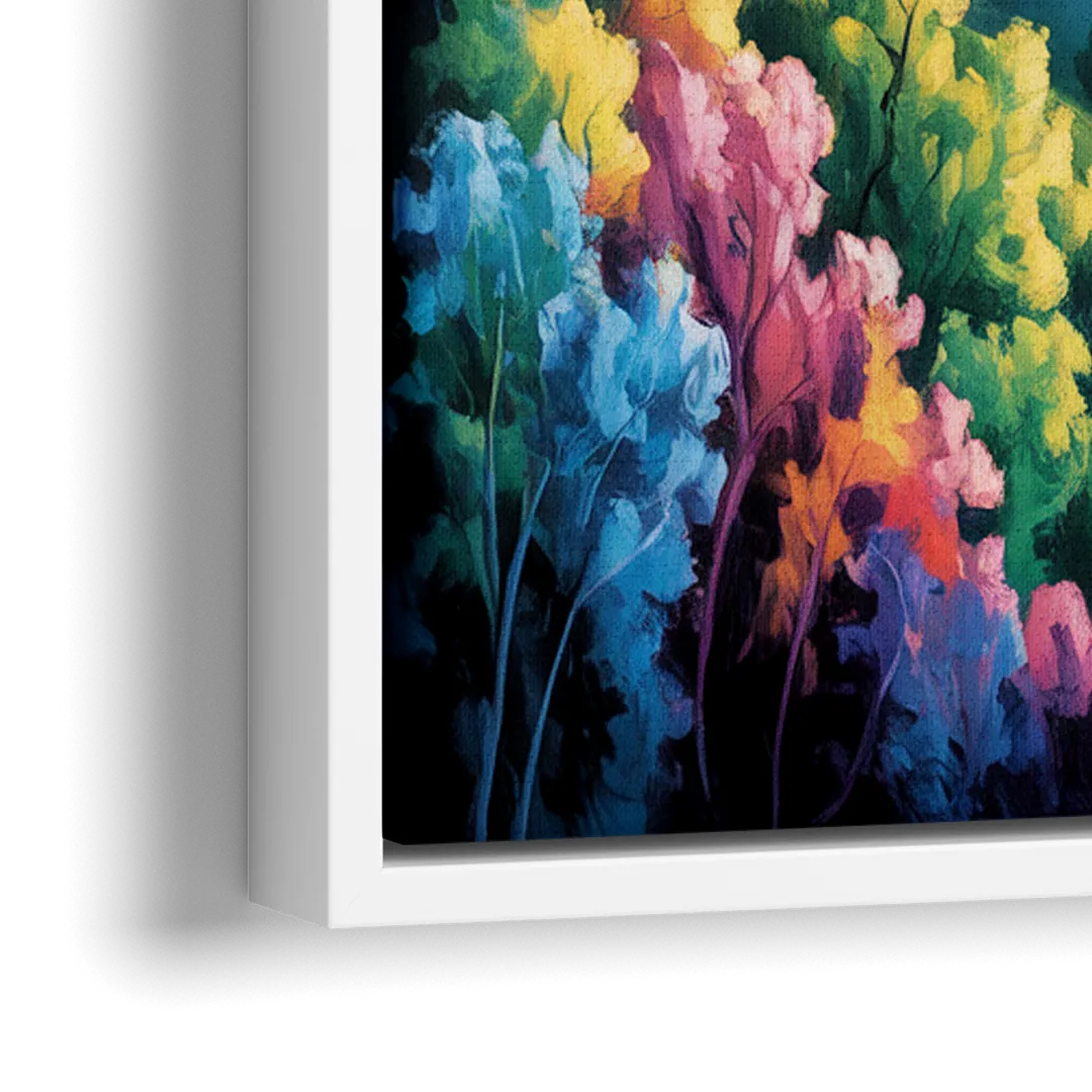 Niagara Falls Panorama - Close-Up White Frame Canvas