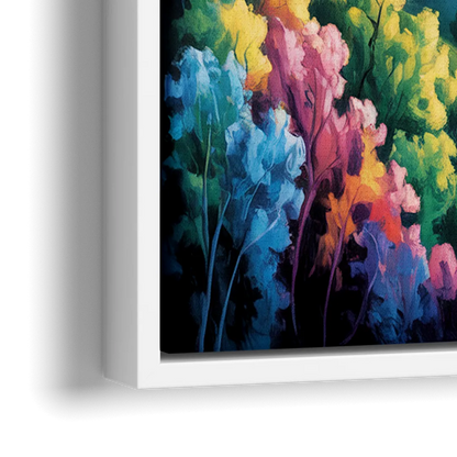 Niagara Falls Panorama - Close-Up White Frame Canvas