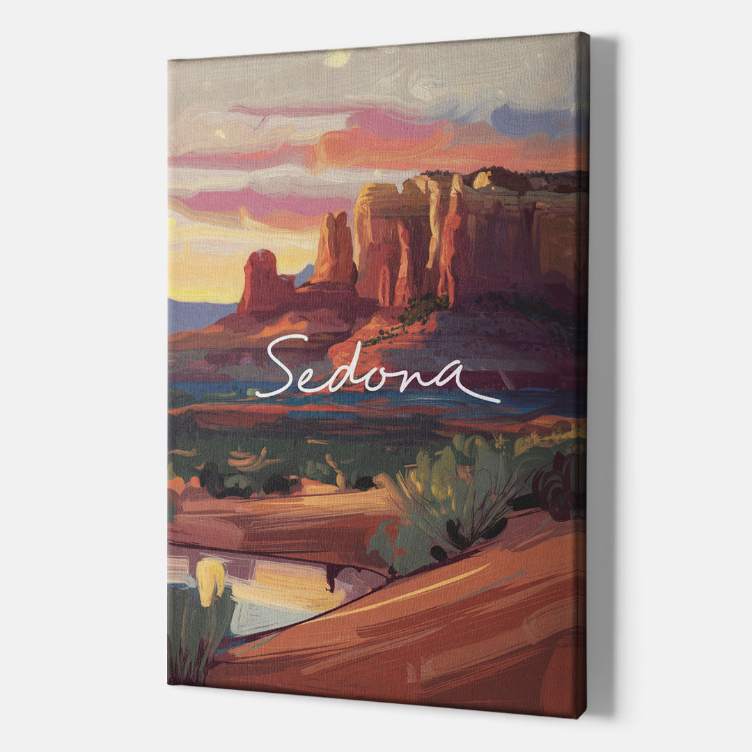 Sedona Red Rock Sunset - Canvas Wall Art Indoor