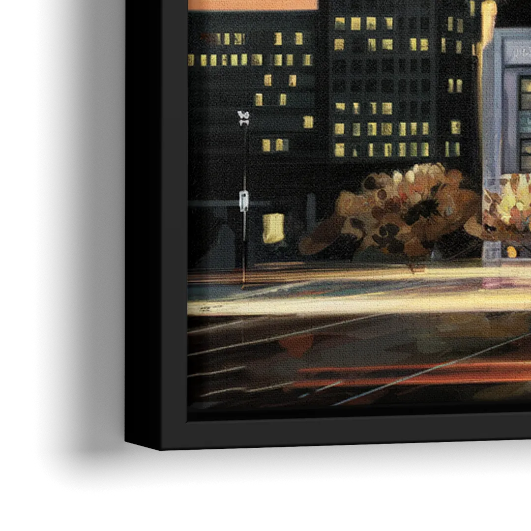 Buffalo City Hall Iconic View - Close-Up Black Frame Canvas