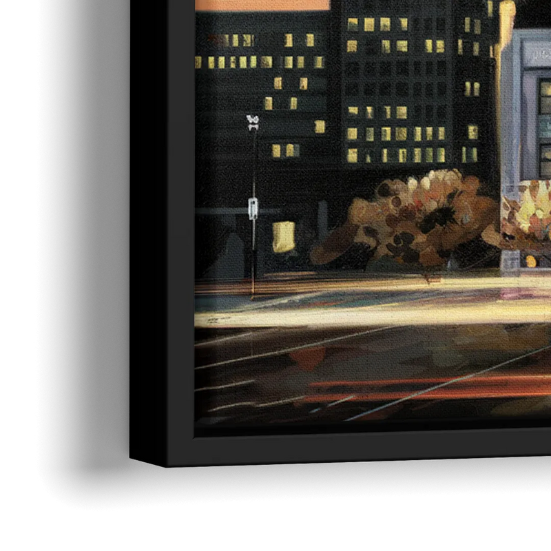 Buffalo City Hall Iconic View - Close-Up Black Frame Canvas