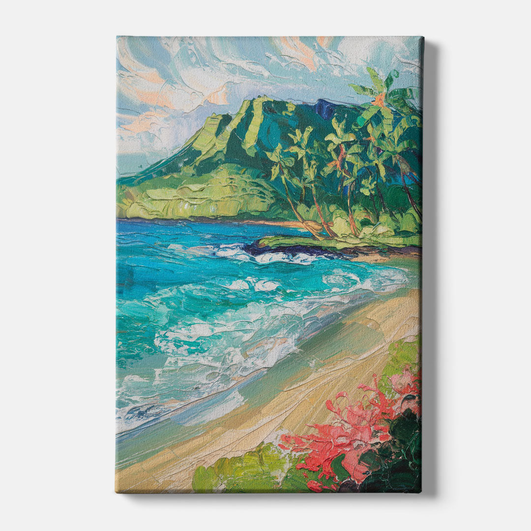 Honolulu Diamond Head View - Canvas Wall Art