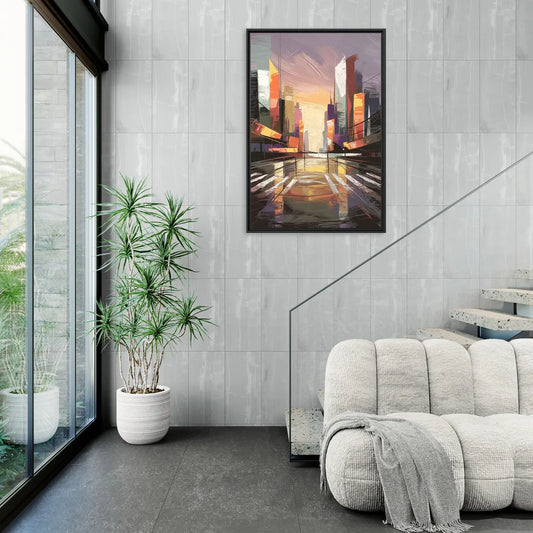 Springfield Urban Vibes - Living Room Black Frame Canvas