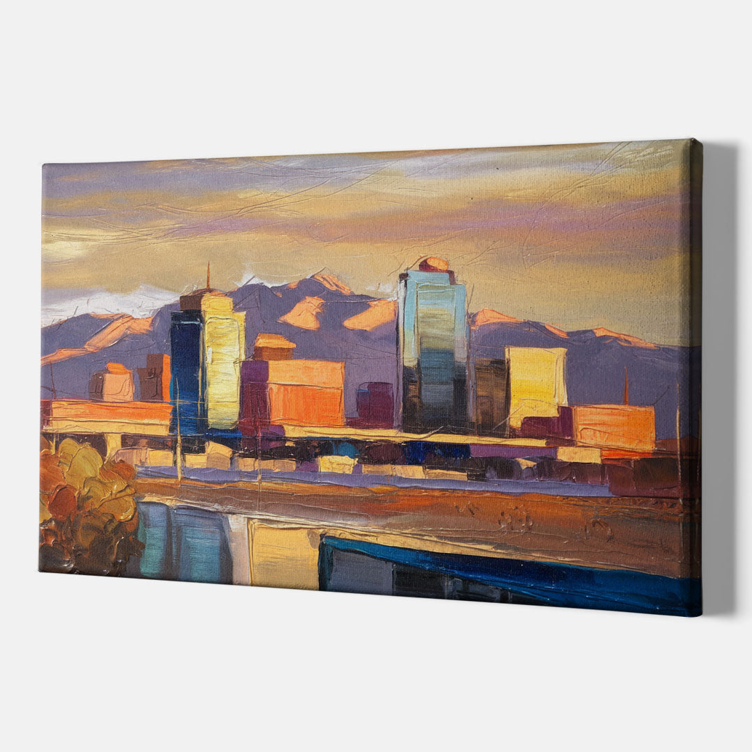 El Paso Skyline View - Canvas Wall Art Indoor