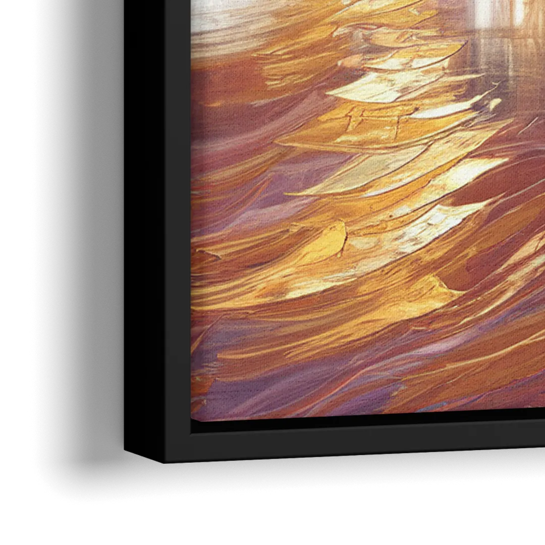 Baton Rouge Cityscape Twilight - Close-Up Black Frame Canvas