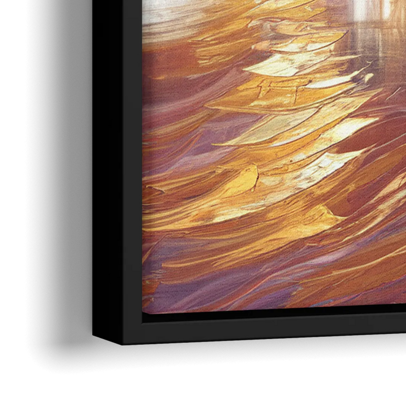 Baton Rouge Cityscape Twilight - Close-Up Black Frame Canvas