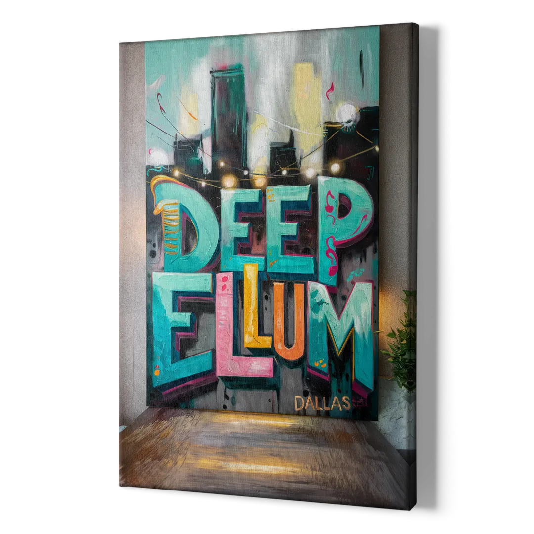 Dallas Deep Ellum Murals - Canvas Print Art Sides