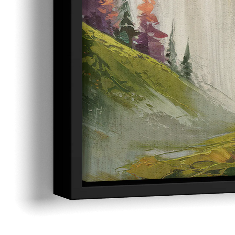 Breckenridge Mountain Sunrise - Close-Up Black Frame Canvas