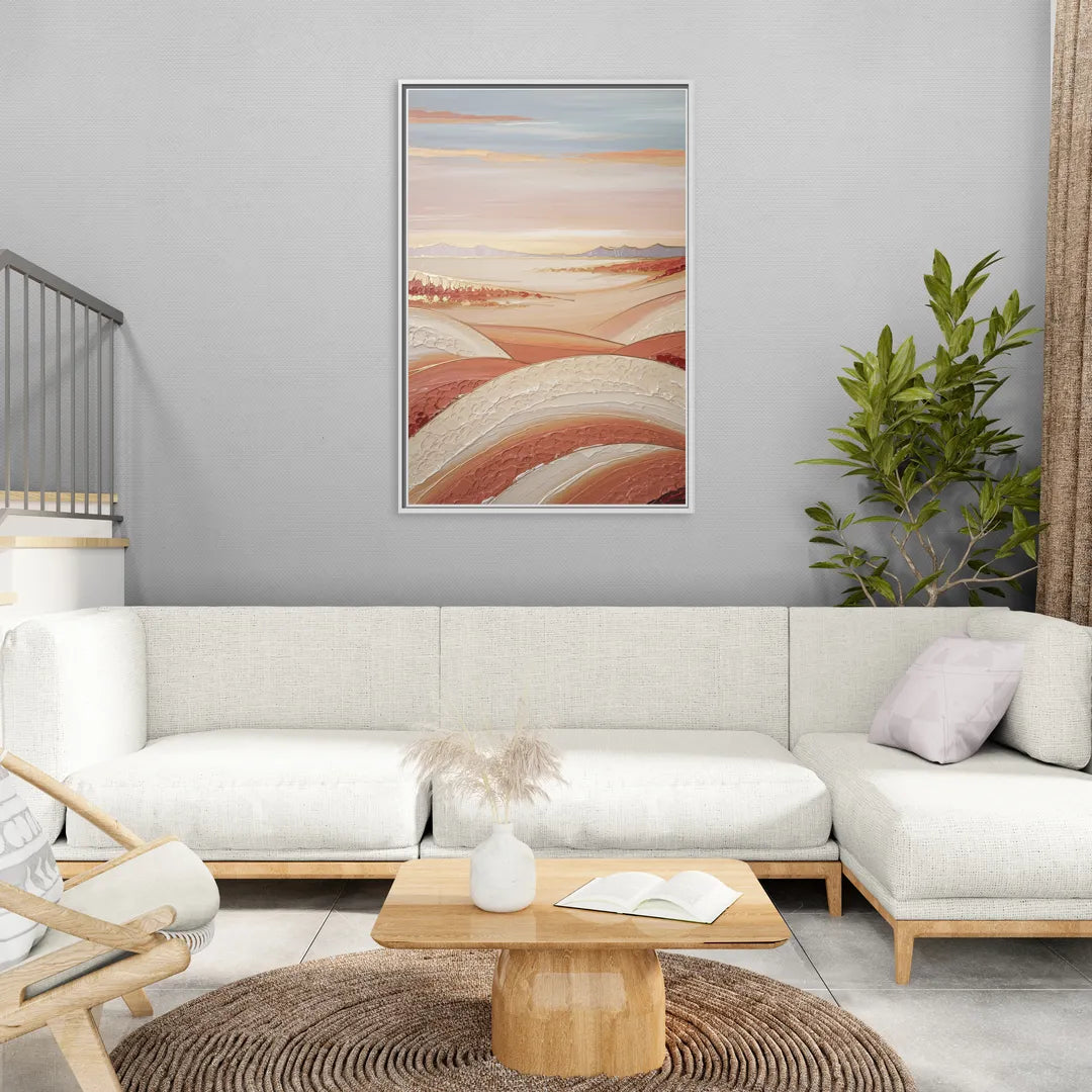 Marfa Texas Horizon - Living Room White Frame Canvas