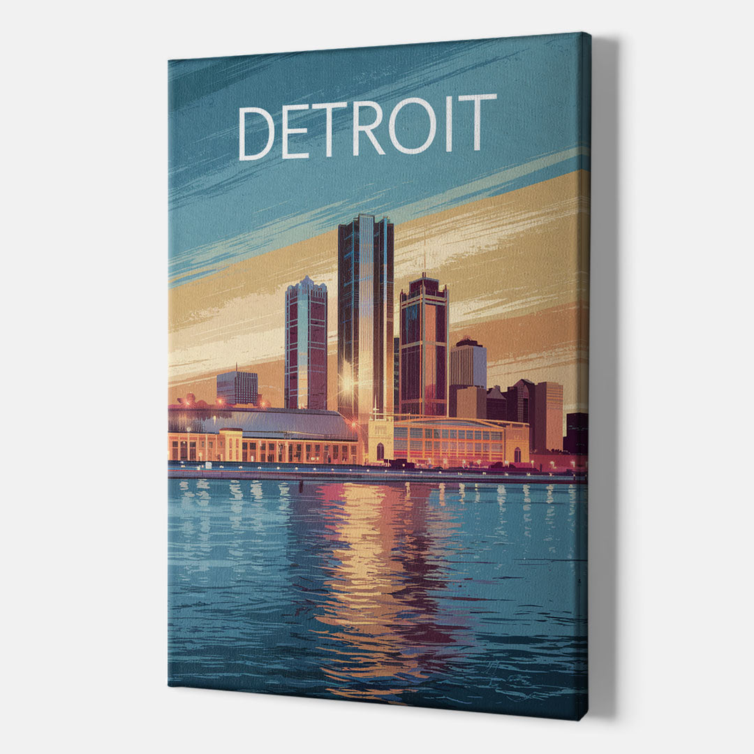 Detroit Historic Landmarks - Canvas Wall Art Indoor