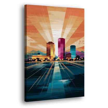 El Paso Downtown Vibes - Canvas Print Art Sides