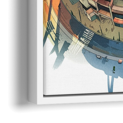 Charlotte FC Stadium View - Close-Up White Frame Canvas