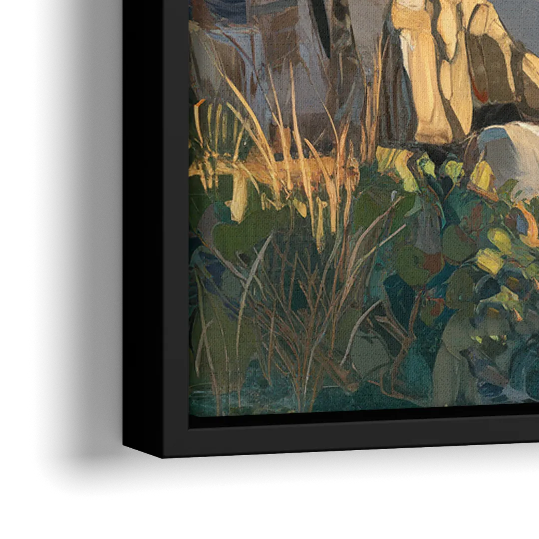 Bandon Ocean Cliffs - Close-Up Black Frame Canvas