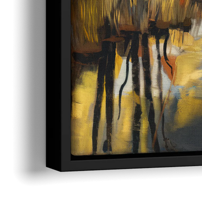 Aspen Nature Escape - Close-Up Black Frame Canvas