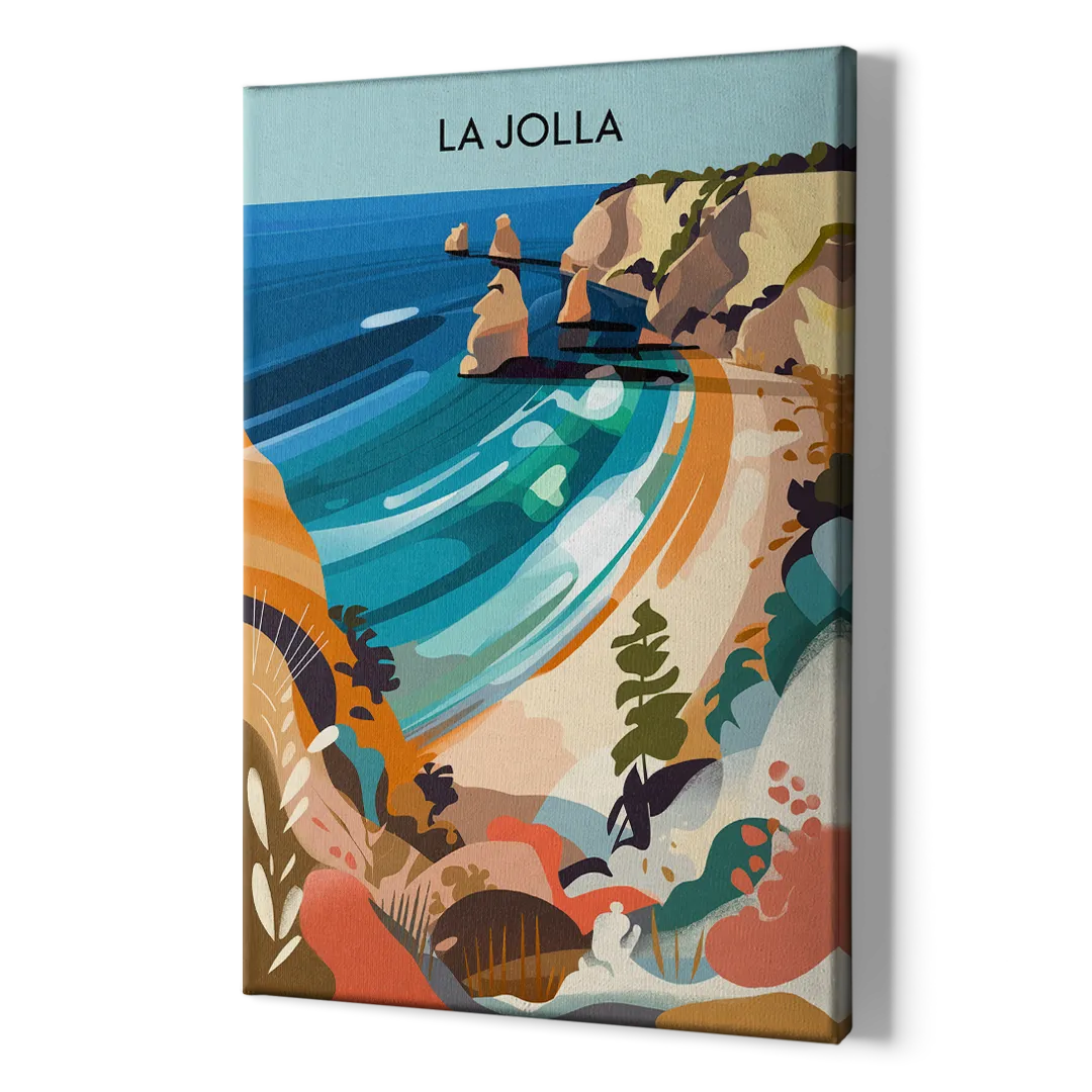 La Jolla Coastal Vibes - Canvas Print Art Sides