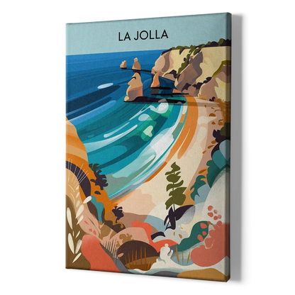 La Jolla Coastal Vibes - Canvas Print Art Sides