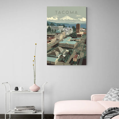 Tacoma Historic Landmarks - Canvas Wall Art Living Room