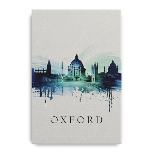 Oxford Skyline Panorama - Canvas Wall Art