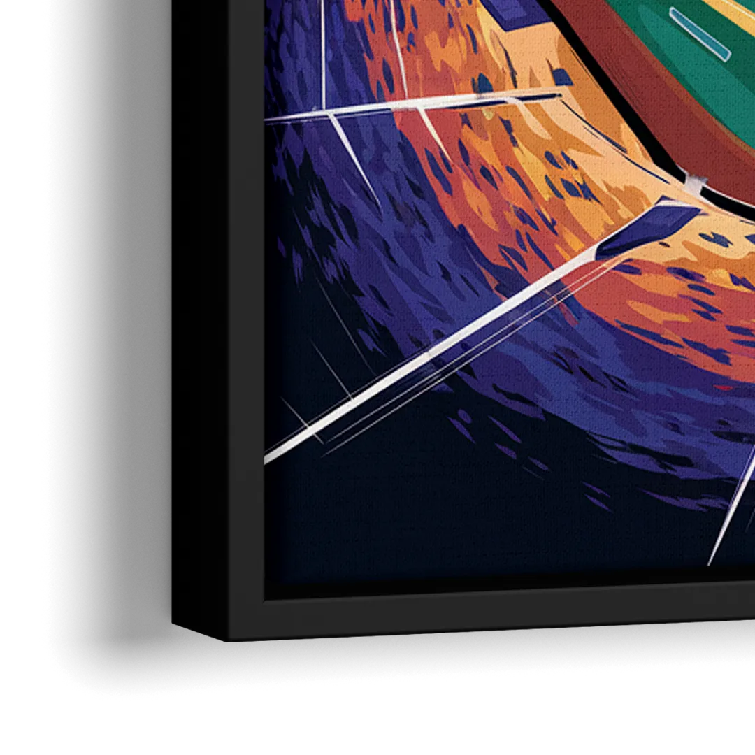 Anaheim Stadium Nights - Close-Up Black Frame Canvas