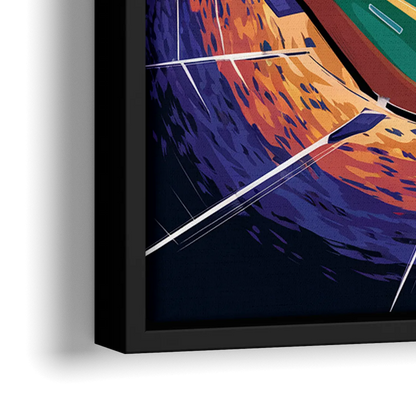 Anaheim Stadium Nights - Close-Up Black Frame Canvas