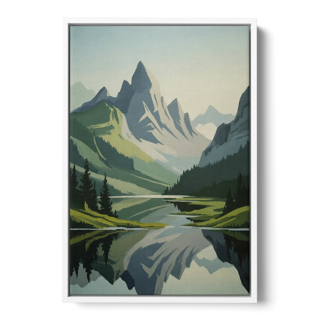 Alpine Adventure - White Frame Canvas