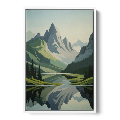Alpine Adventure - White Frame Canvas