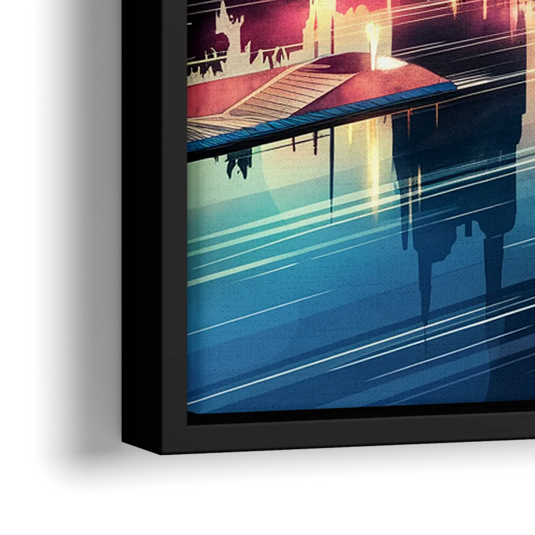Nashville Iconic Locations - Close-Up Black Frame Canvas