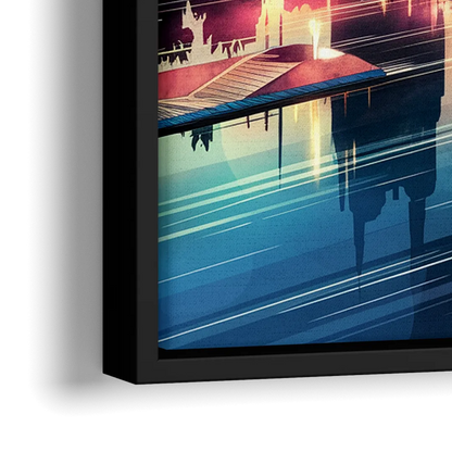 Nashville Iconic Locations - Close-Up Black Frame Canvas