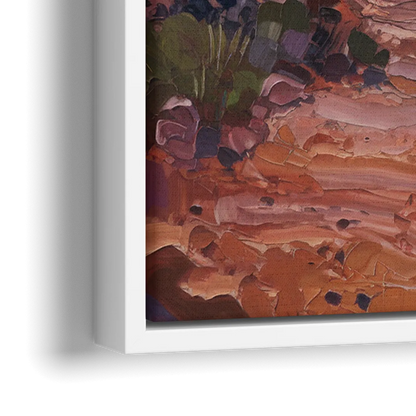 Mesa Arizona Trails - Close-Up White Frame Canvas