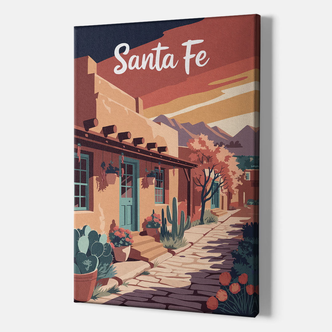 Santa Fe Southwest Charm - Canvas Wall Art Indoor
