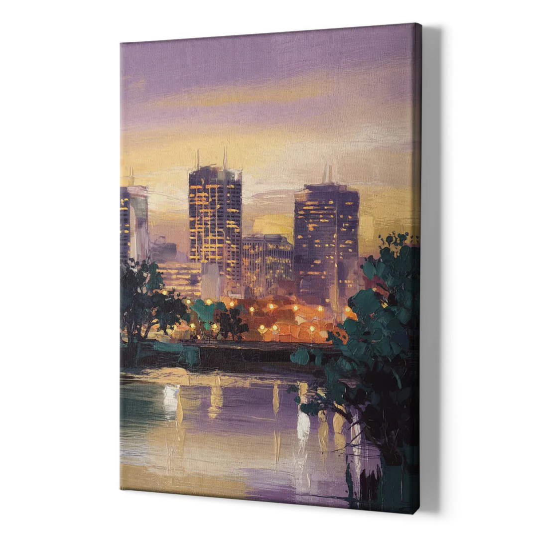 Providence Downtown Horizon - Canvas Print Art Sides