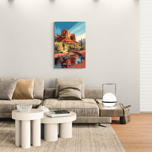 Sedona Cathedral Rock Views - Canvas Wall Art Living Room