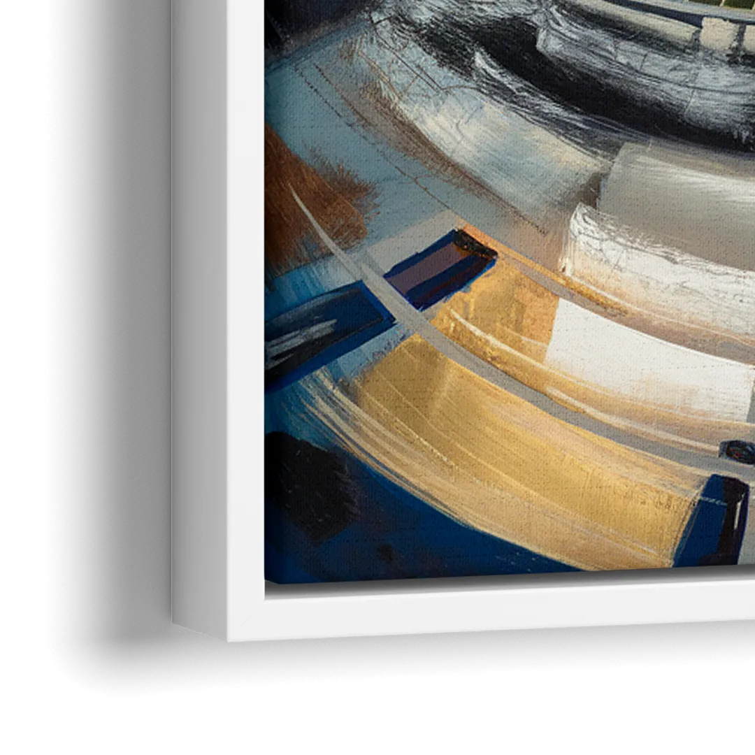 Dallas Cowboys Stadium - Close-Up White Frame Canvas