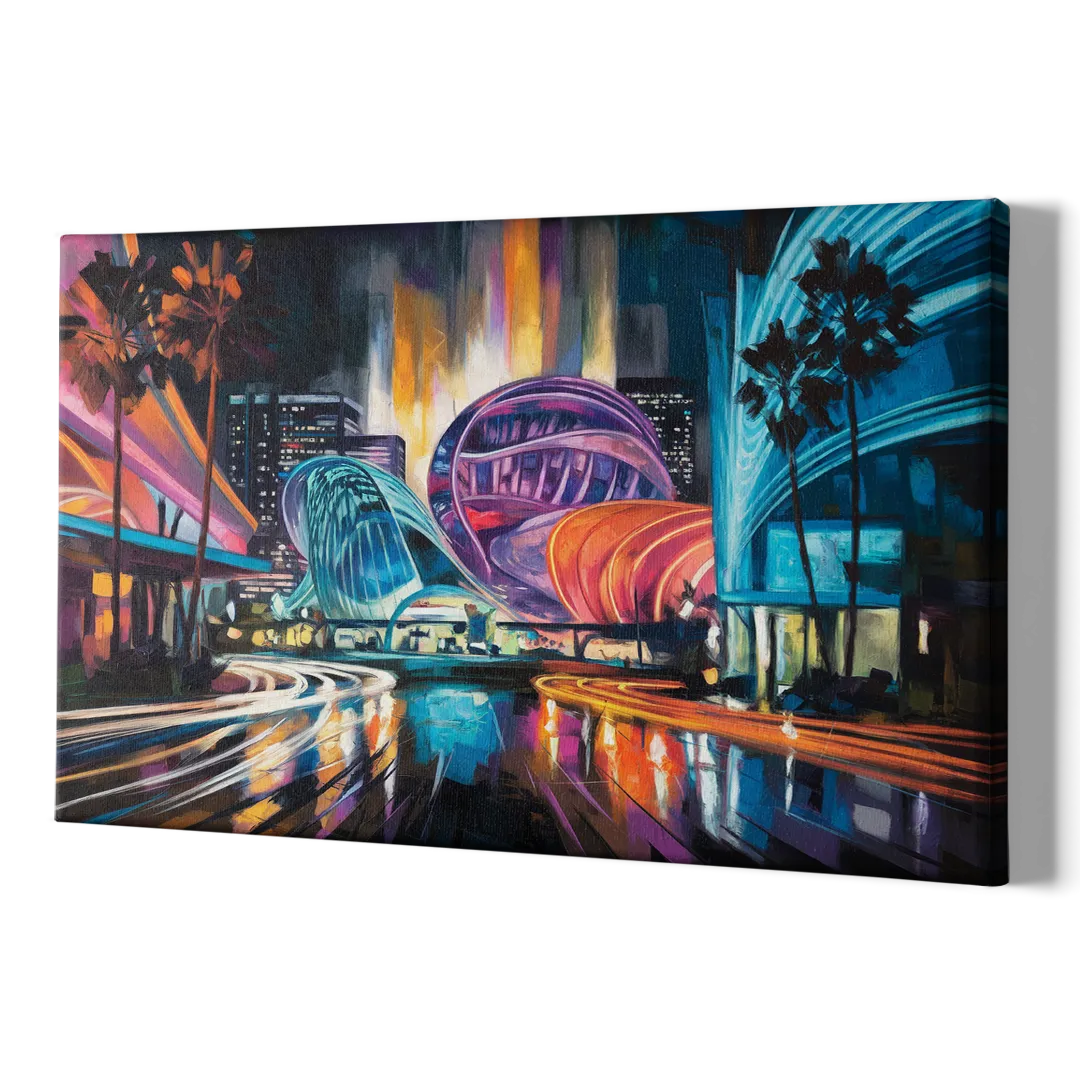 Anaheim Downtown Glow - Canvas Print Art Sides