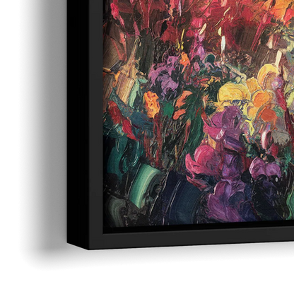 Vail Sunset Glow - Close-Up Black Frame Canvas