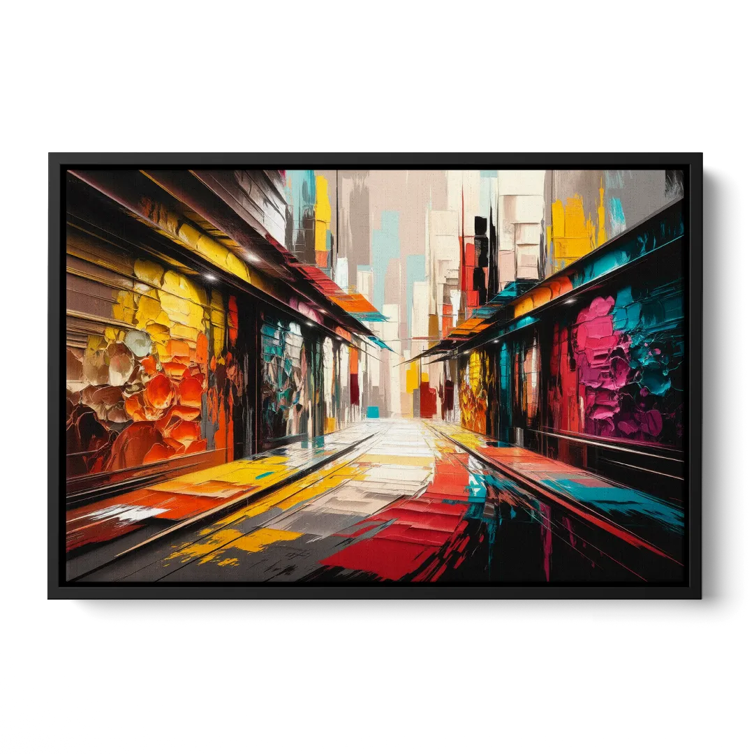 Ashland Street Art Vibes - Black Frame Canvas
