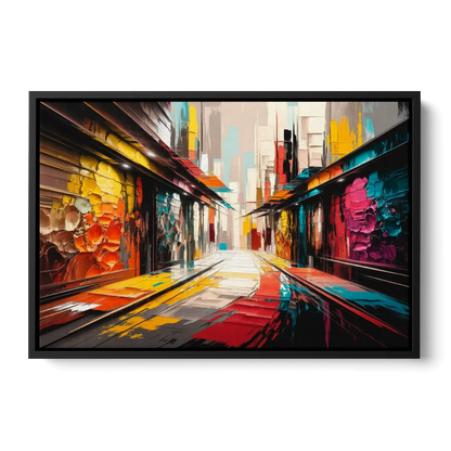 Ashland Street Art Vibes - Black Frame Canvas