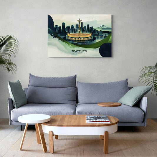 Seattle Sports Fans Unite - Canvas Wall Art Living Room