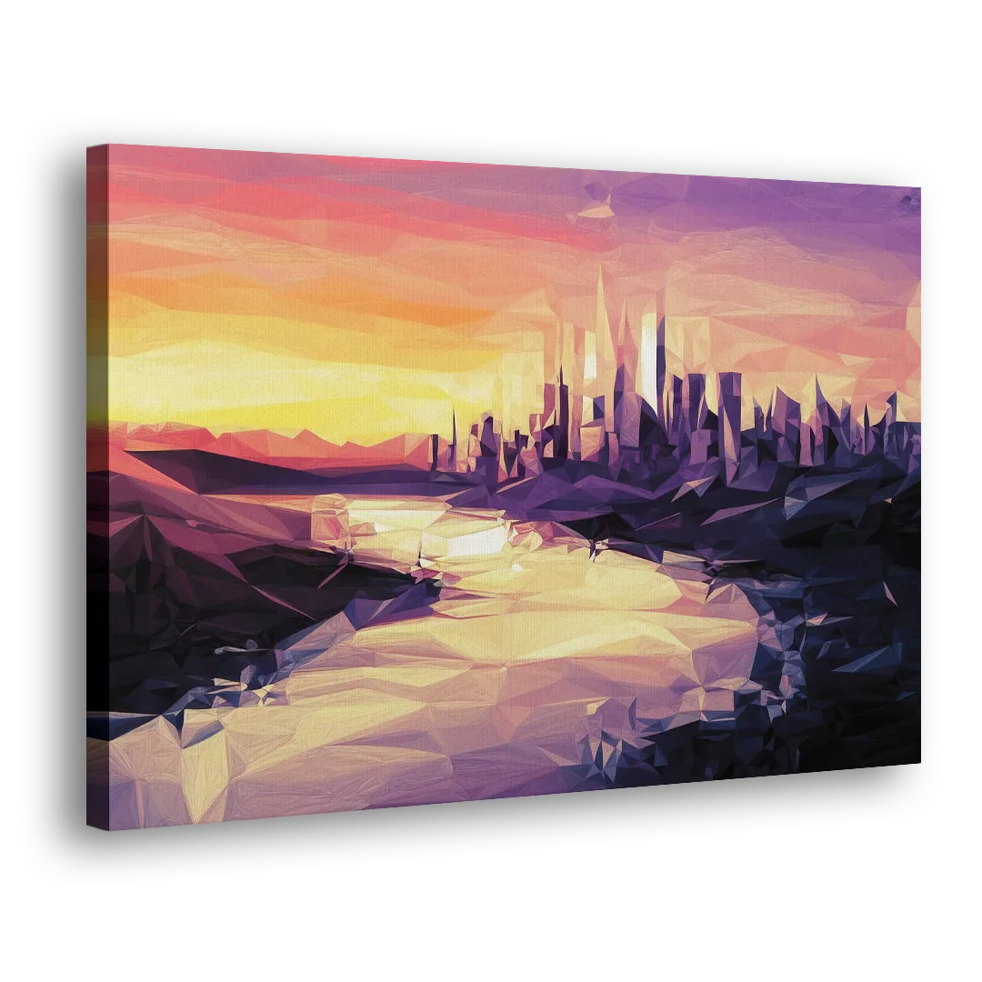 Boise Sunset Serenity - Canvas Print Art Sides