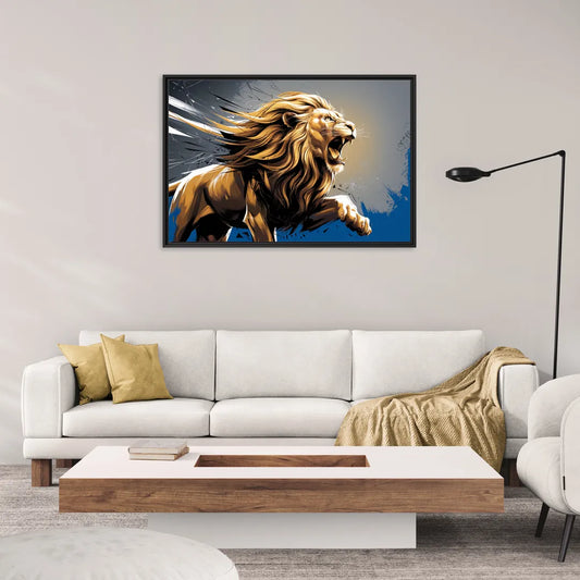 Detroit Lions Pride - Living Room Black Frame Canvas
