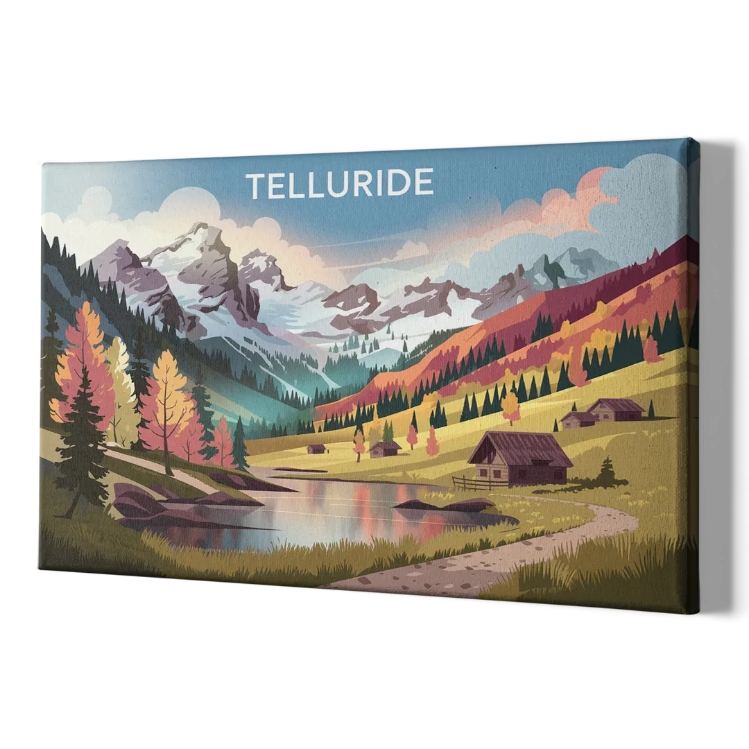 Telluride Alpine Landscape - Canvas Print Art Sides