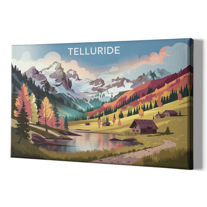 Telluride Alpine Landscape - Canvas Print Art Sides