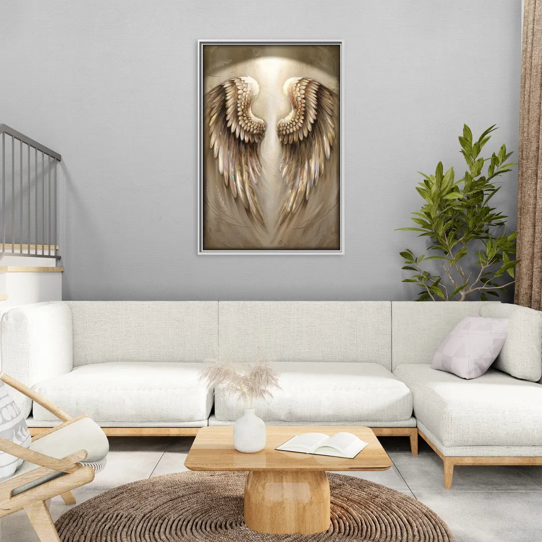 Nashville Wings Mural Tribute - Living Room White Frame Canvas